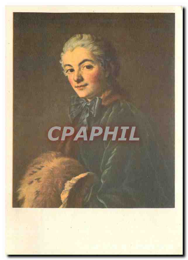 CPM Francois Boucher Portrait de jeune femme au manchon Musee du Louvre 