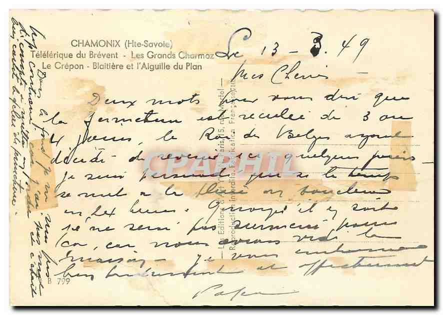 Les Grands Charmoz — Le Crépon - L'Aiguille du Plan — Éditions Patena — Rückseite