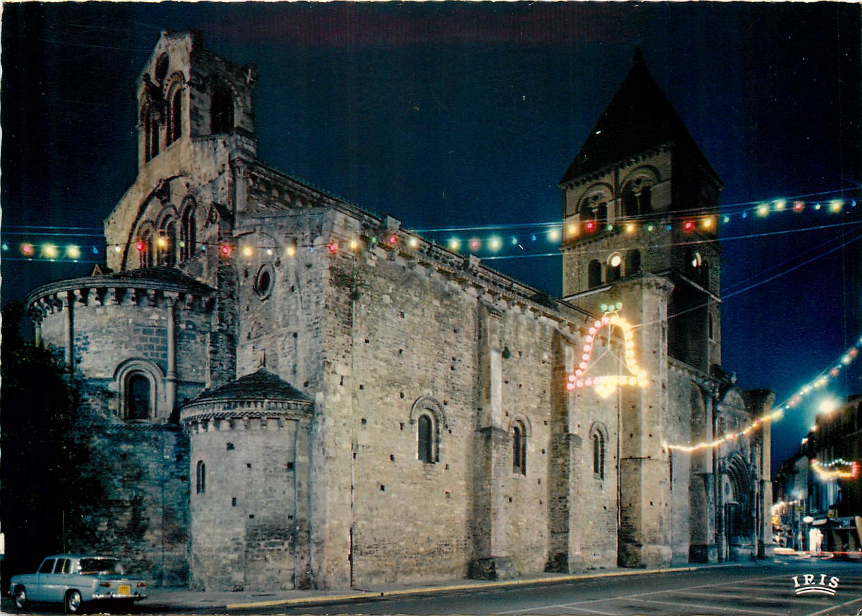 Saint-Gaudens (Haute-Garonne) — La collégiale XIIe-XIIIe siècles — vue de nuit — Éditions Diplôme, Limoges