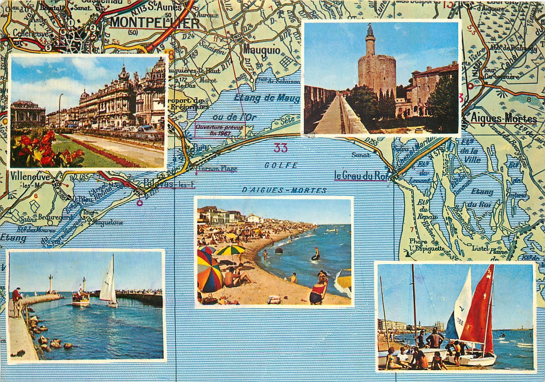 CPM En parcourant la Cote Mediterranneenne Souvenir de Vacances 