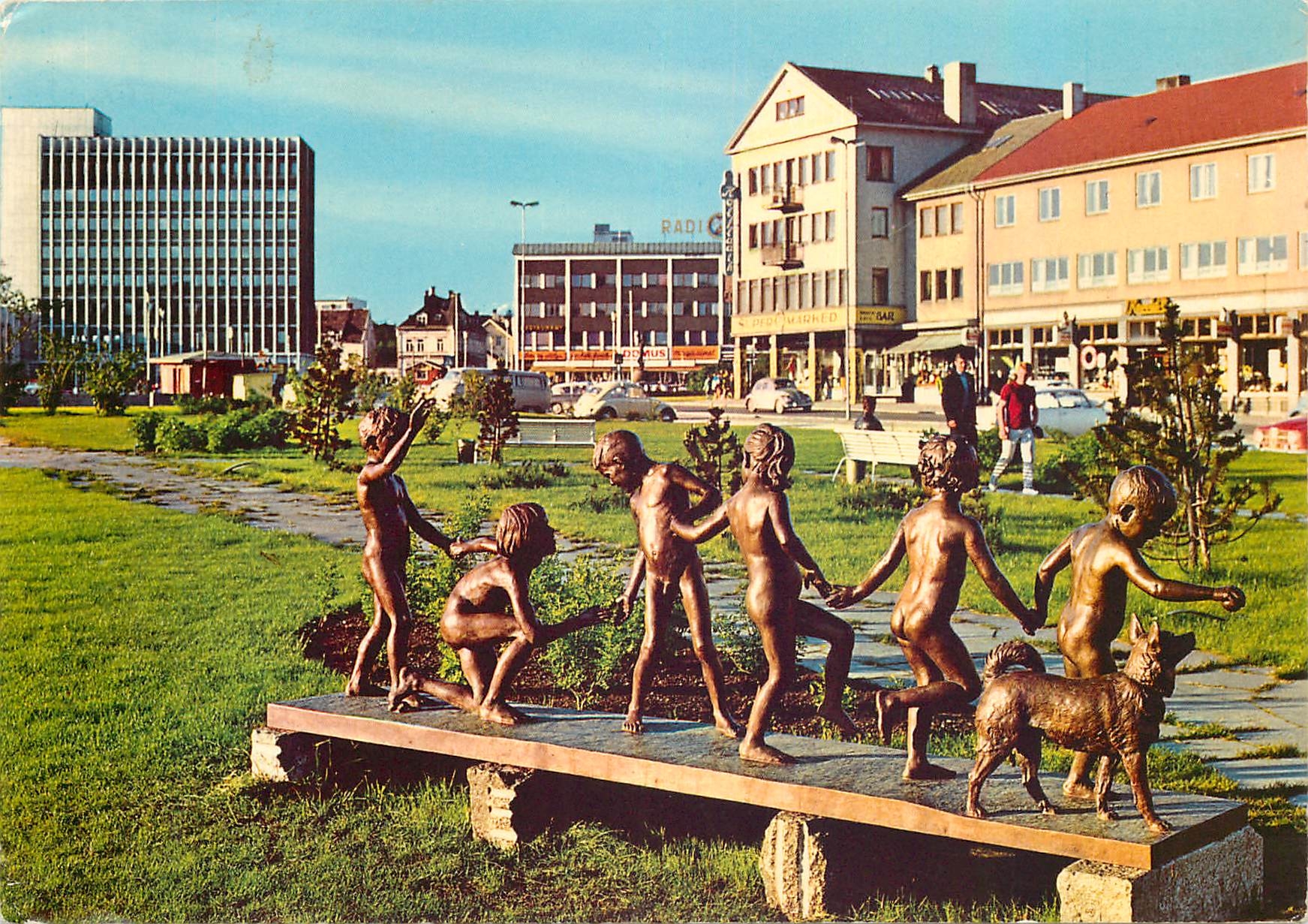 CPM Norway Playing children in the park at the King's Street Narvik