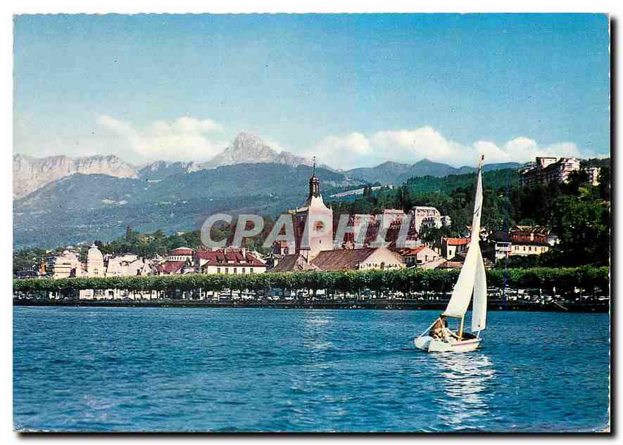 CPM Evian les Bains Hte Savoie Vue depuis le Lac Leman 