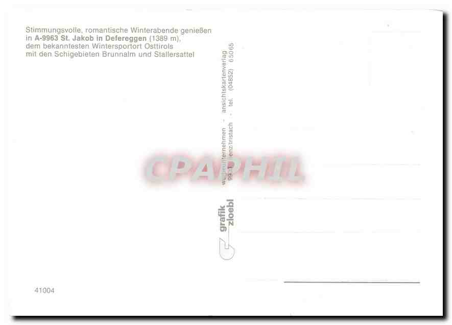 CPM Stimmungsvolle romantische Winterabende genieben  — Rückseite