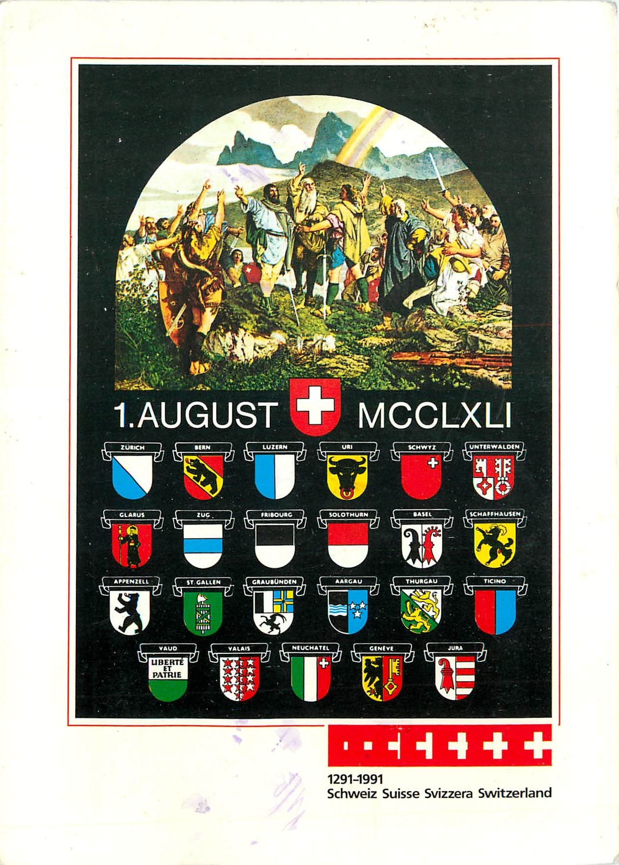 CPM 1291 1991 Schweiz Suiisse Svizzera Switzerland 