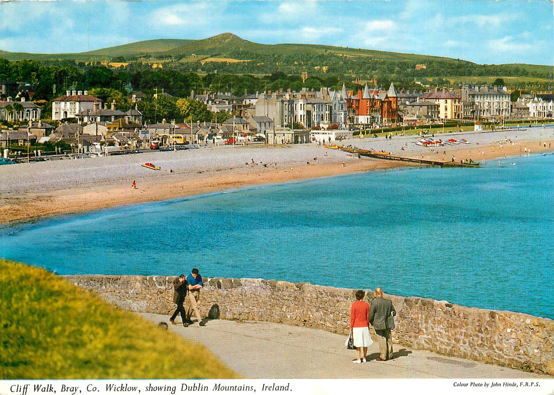 CPM Cliff Walk Bray Co Wicklow showing Dublin Mountains Ireland 