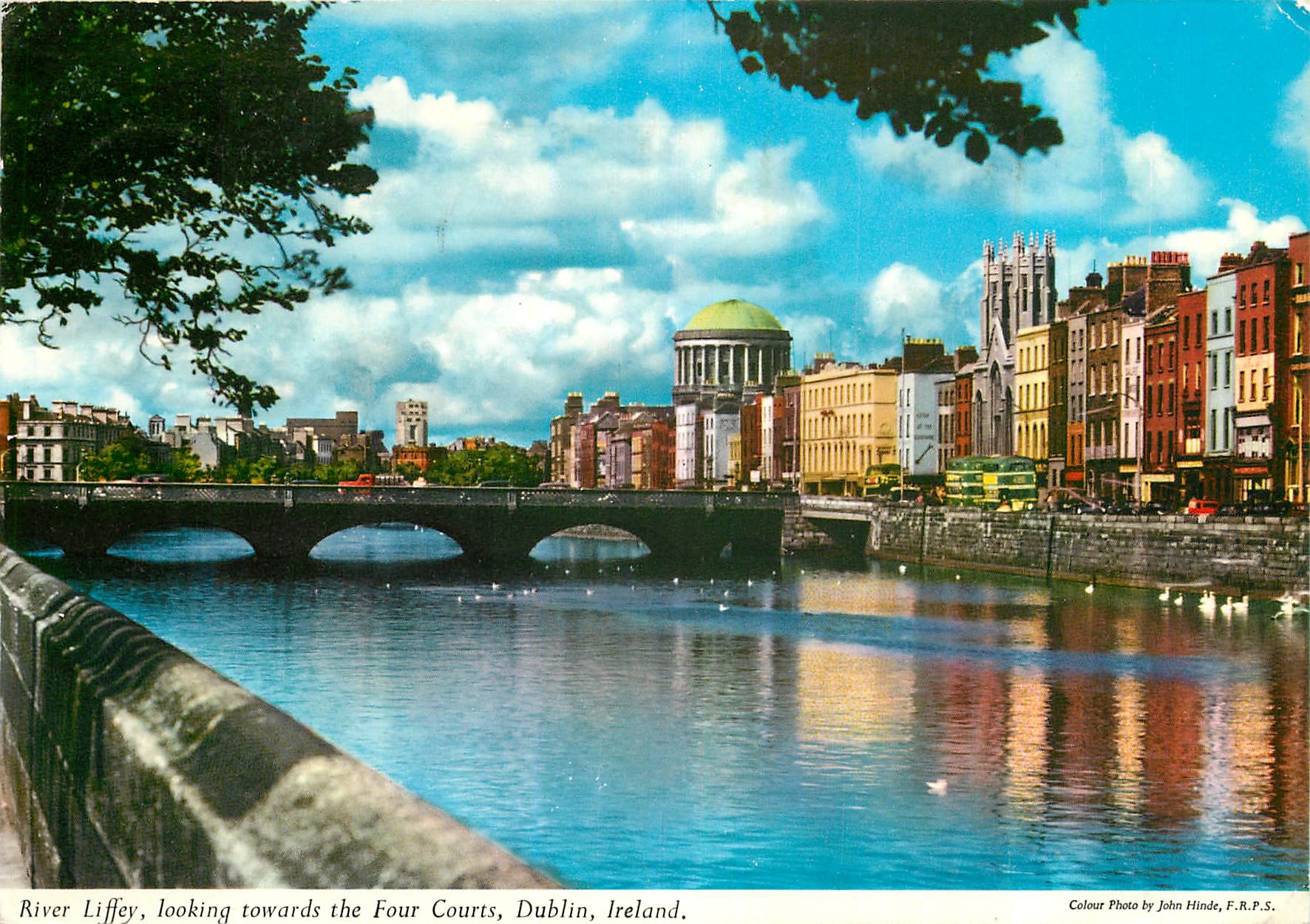 CPM River Liffey Looking towards the Four Courts Dublin Ireland 