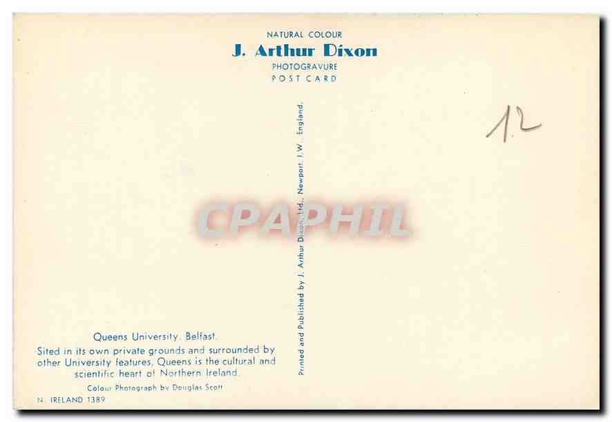 CPM Queens University Belfast  — Rückseite