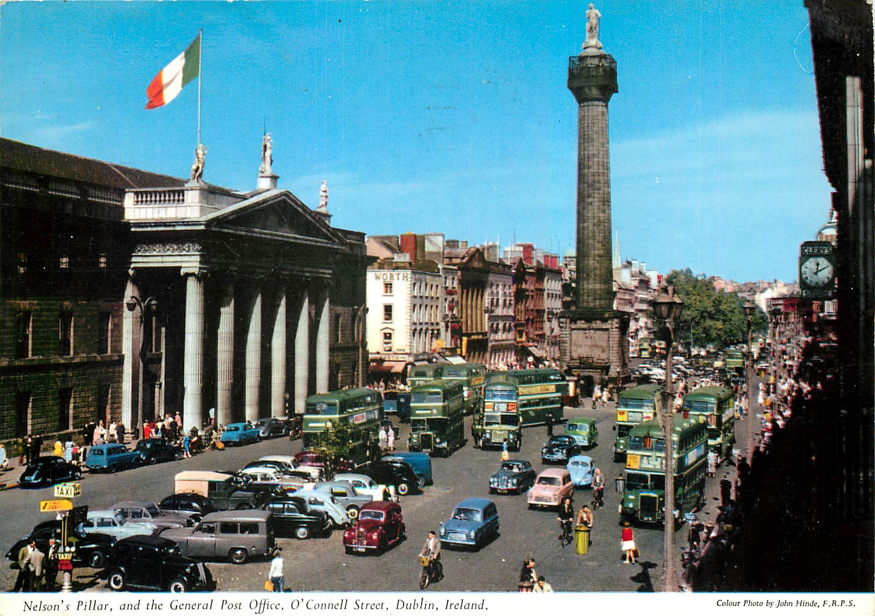 CPM Nelson's Pillar and the General Post Office O'Connell Street Dublin Ireland 