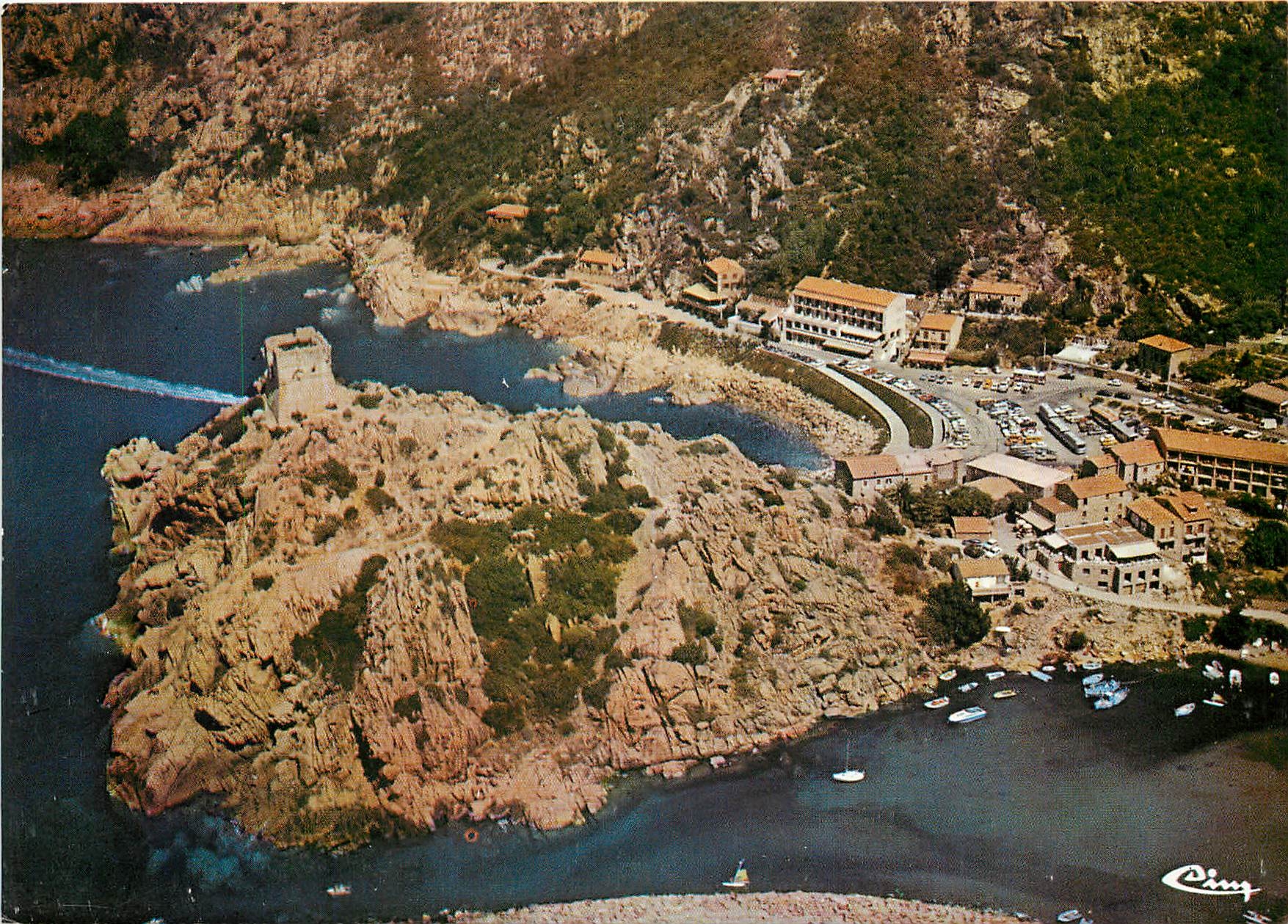 CPA Corse Ile de beaute Paradis d'ete Porto Vue aerienne La tour 