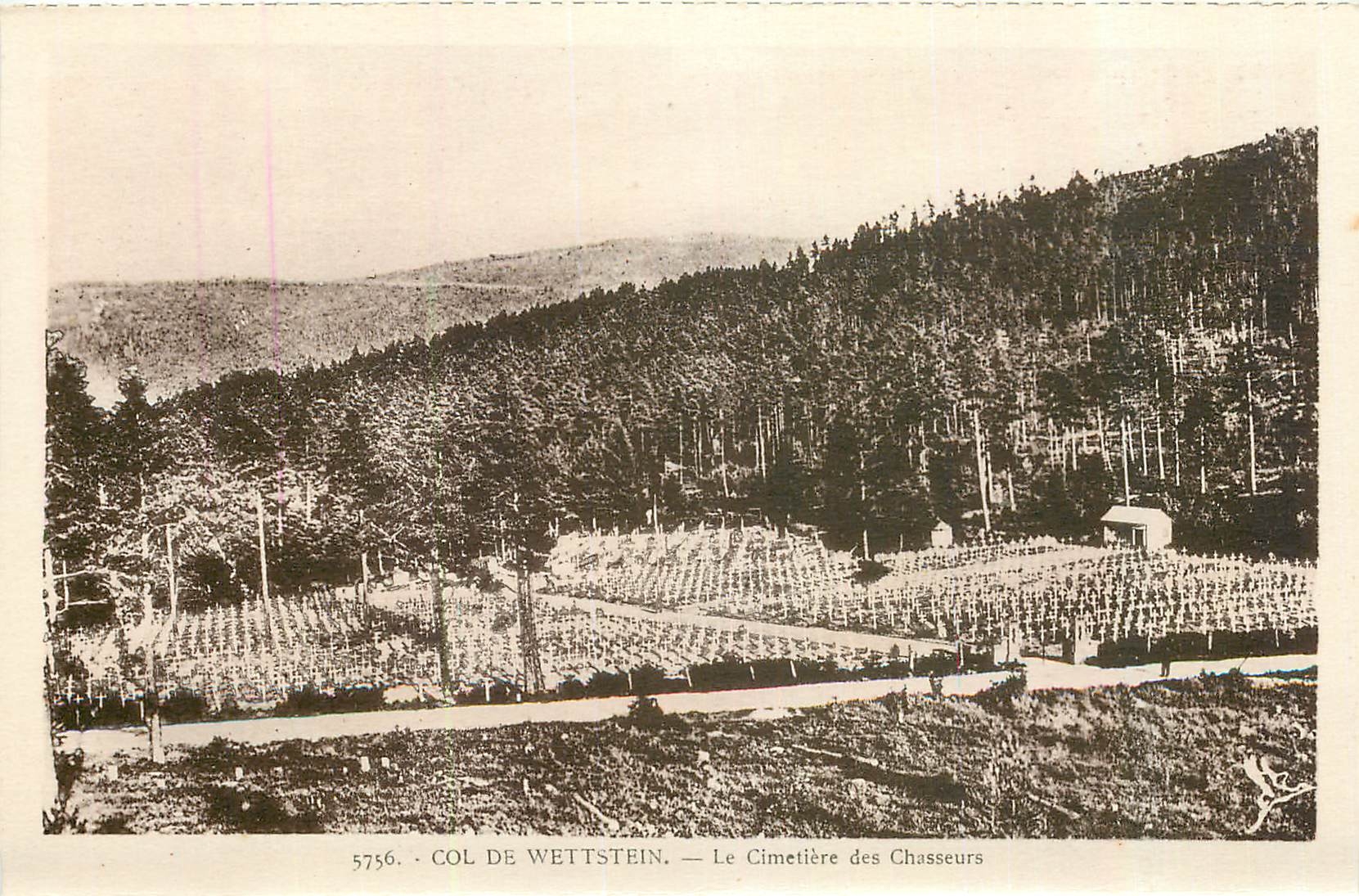CPA Col de Wettstein Le Cimetiere des Chasseurs 