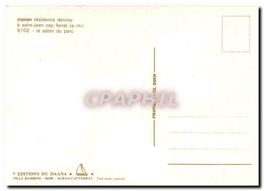 CPM Crpcen residence delcloy a saint jean cap ferrat AM  — Verso