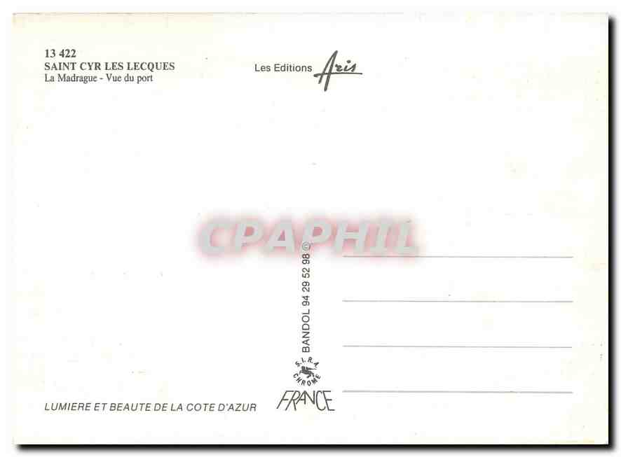 Saint-Cyr-les-Clés — La Madrague — Vue du port — Les Editions Aris — Rückseite