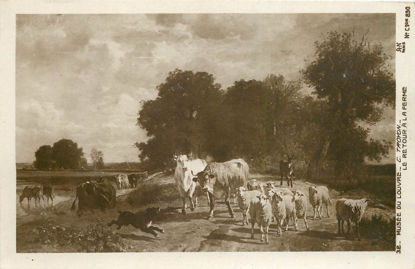 Return to the Farm — C. Troyon — Louvre Museum — N° C 944 830
