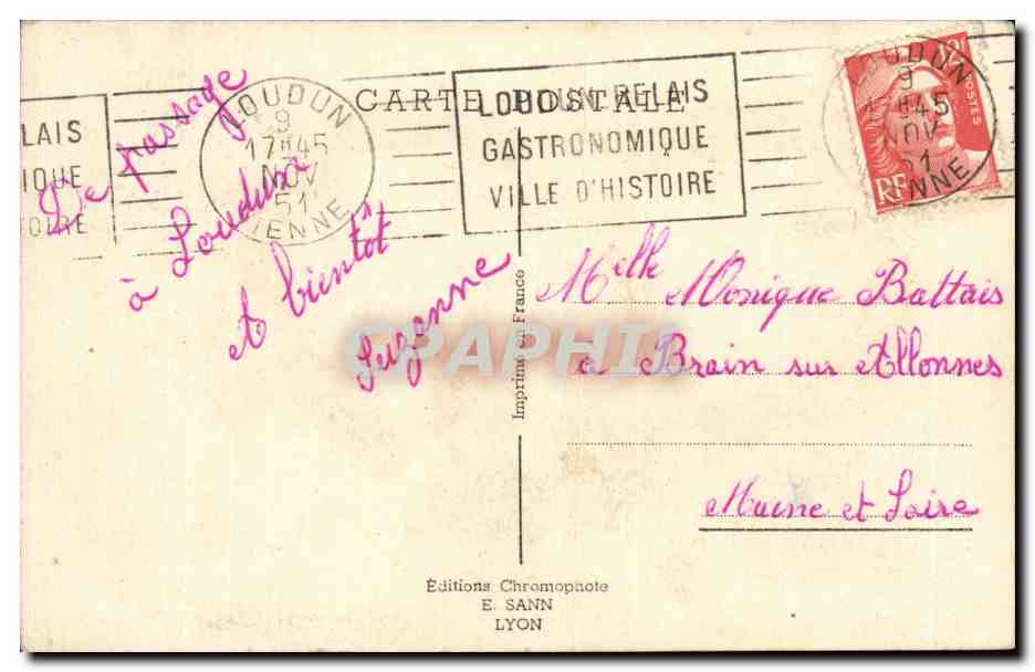 Ta voix me charme-Je suis a la joie de rentendre ta voix-Elle est douce et charmeuse charmante et deliceuse -CPA — Rückseite