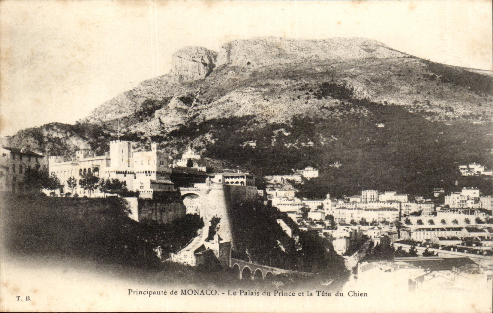 Principaute Monaco-Le Palais du Prince et la Taªte du Chien -CPA