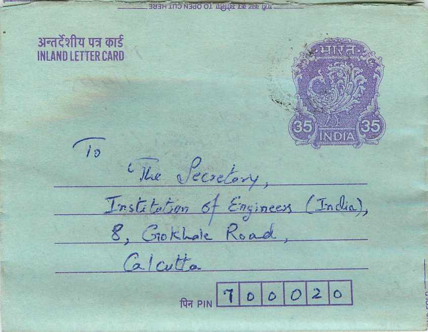 Cover Aerogramme Lettre Aerogramme Inde Gandhi