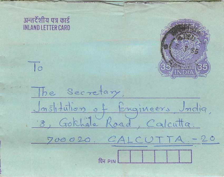 Cover Aerogramme Lettre Aerogramme Inde Gandhi