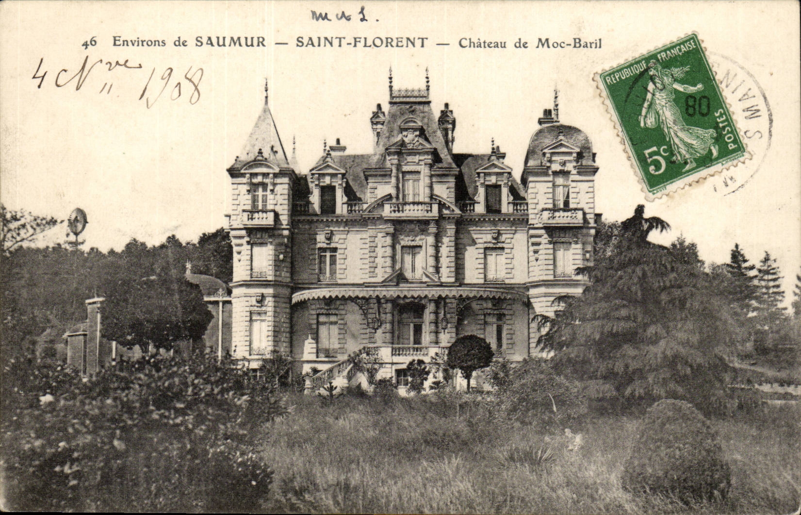 Environs de Saumur-St Florent -Chateau de Moc-Baril -CPA