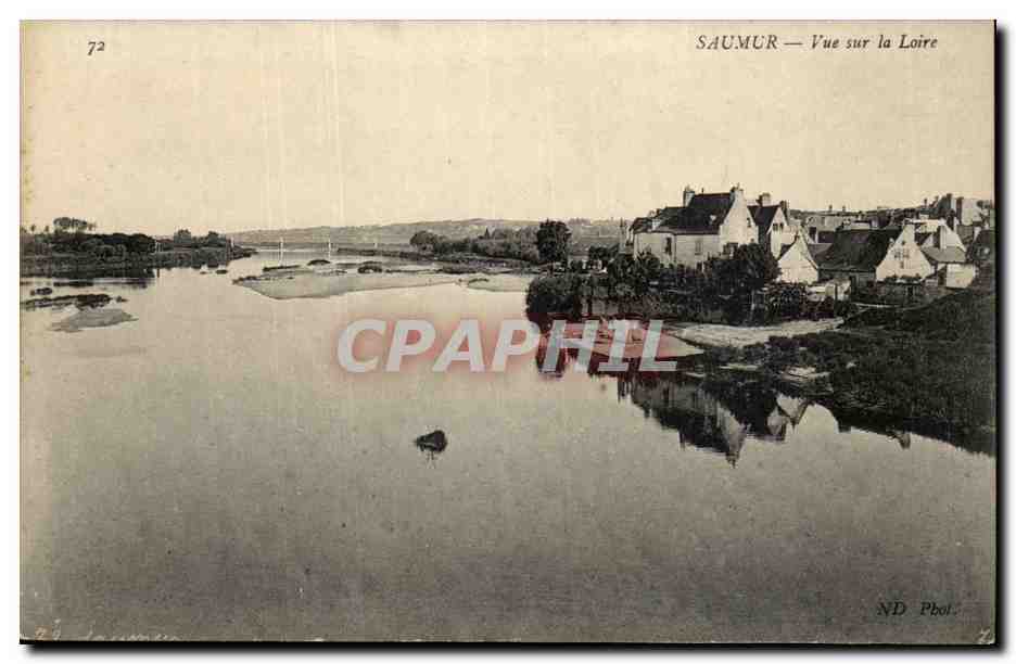 Saumur- Vue sur la Loire-CPA