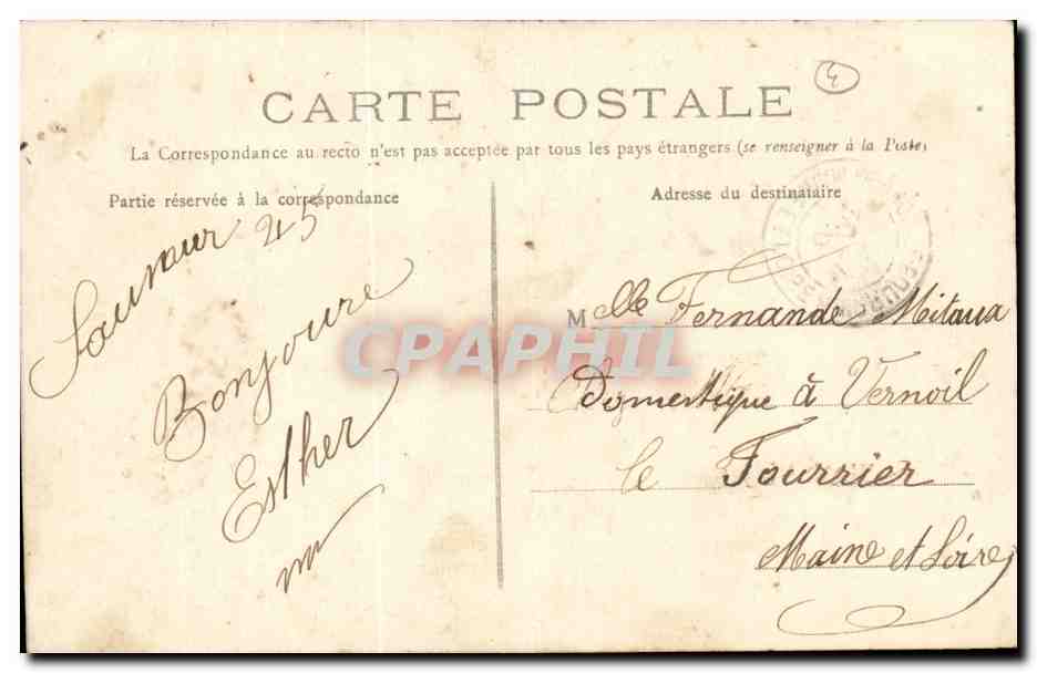 Saumur- a vol d'oiseau- Vue prise du Chateau -CPA — Rückseite