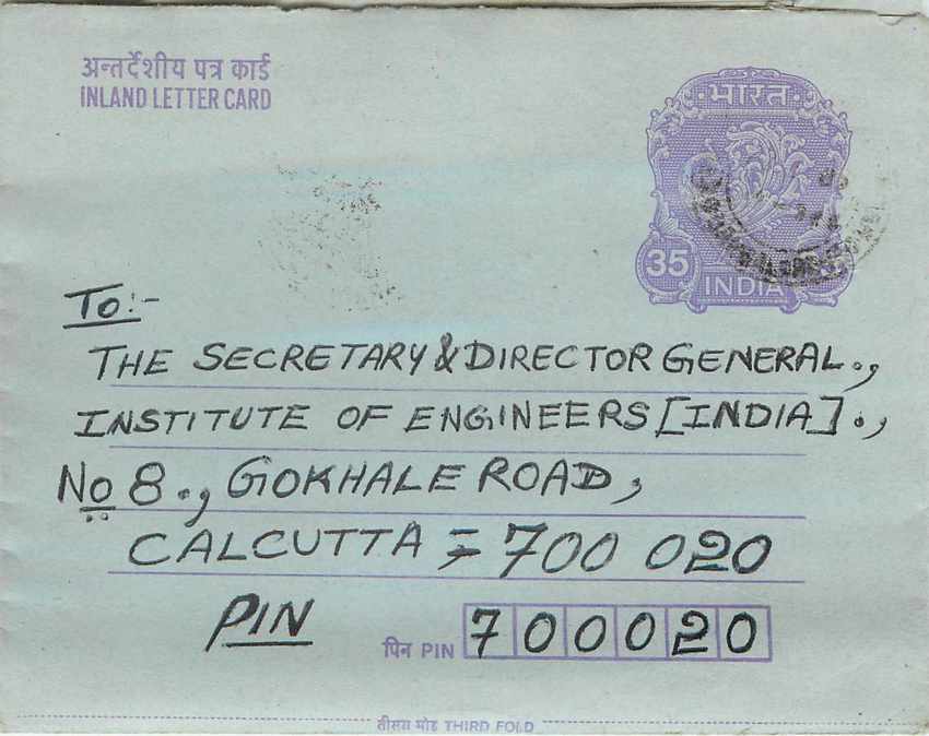 Cover Aerogramme Lettre Aerogramme Inde India 