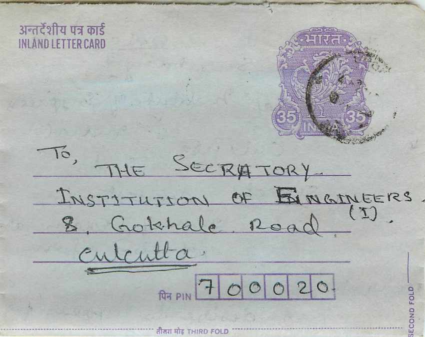 Cover Aerogramme Lettre Aerogramme Inde India 