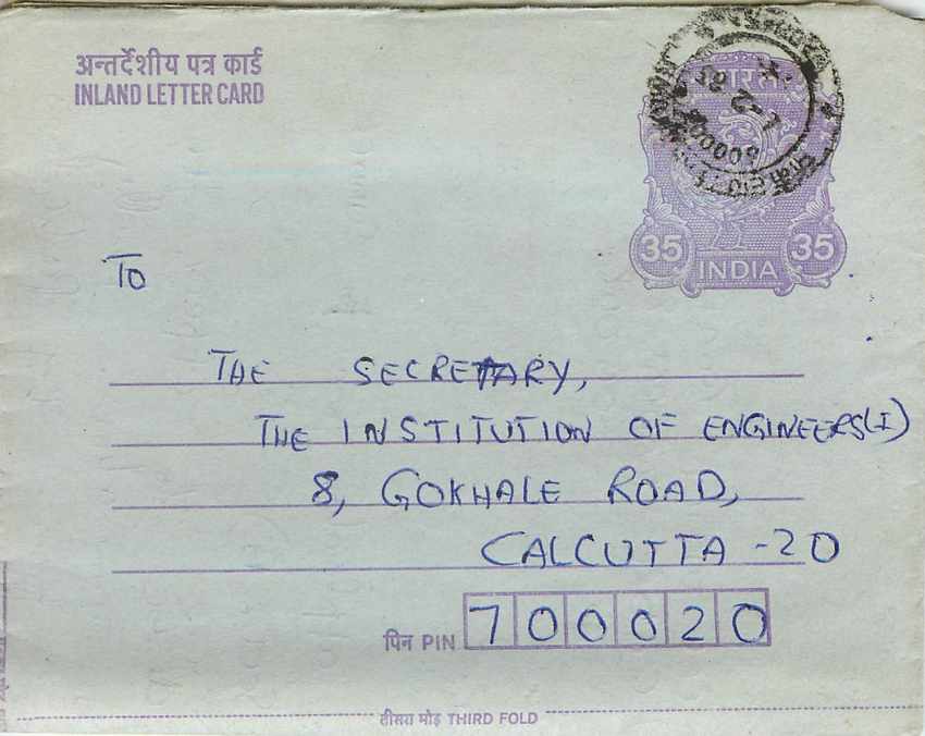 Cover Aerogramme Lettre Aerogramme Inde India 