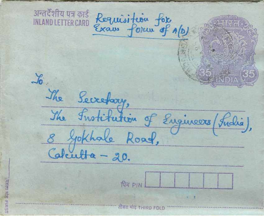 Cover Aerogramme Lettre Aerogramme Inde India 
