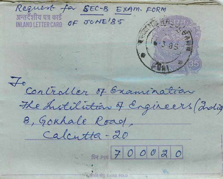 Cover Aerogramme Lettre Aerogramme Inde India 