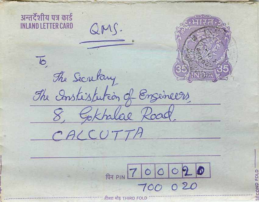 Cover Aerogramme Lettre Aerogramme Inde India 