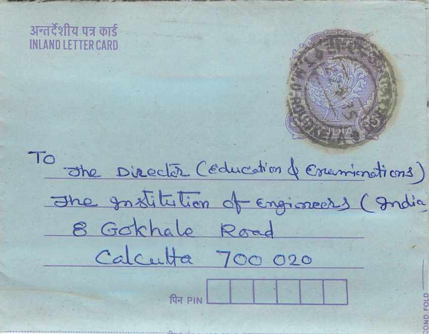 Cover Aerogramme Lettre Aerogramme Inde India 