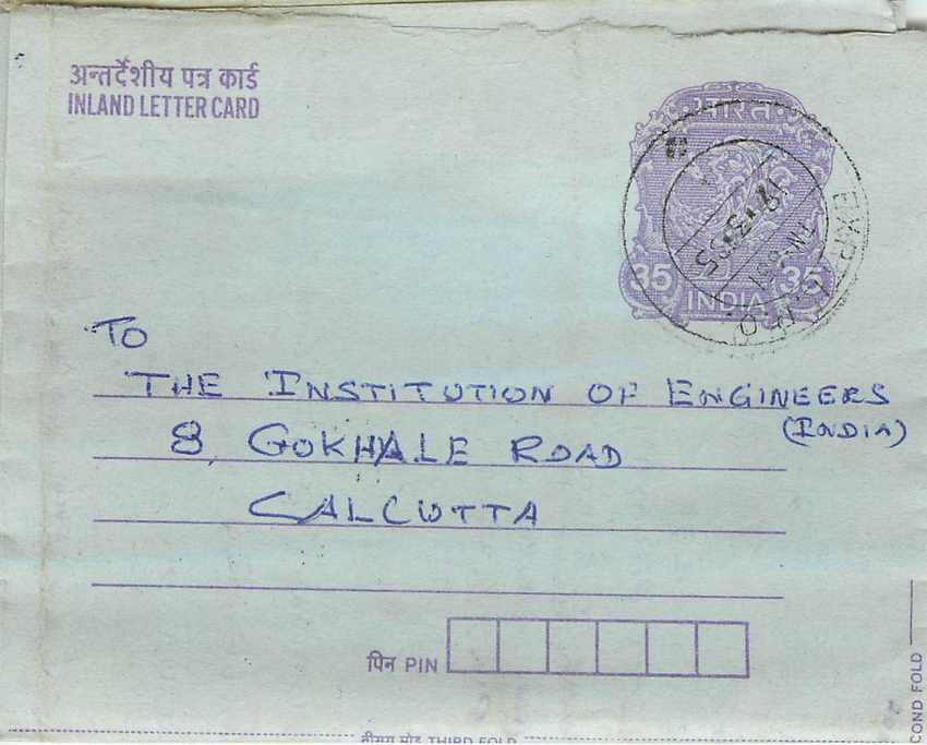 Cover Aerogramme Lettre Aerogramme Inde India 