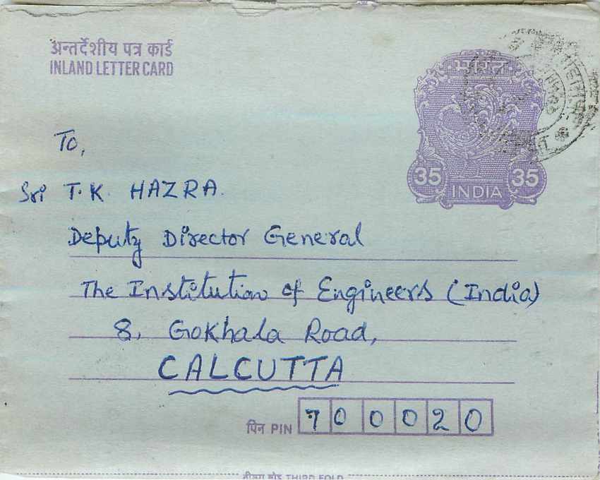 Cover Aerogramme Lettre Aerogramme Inde India 