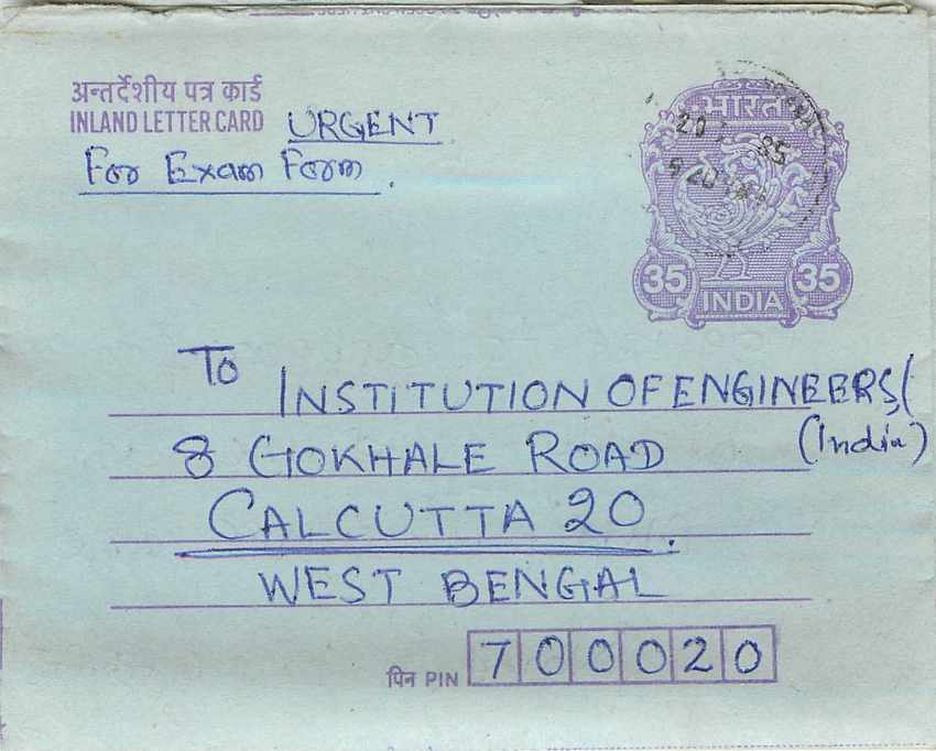 Cover Aerogramme Lettre Aerogramme Inde India 