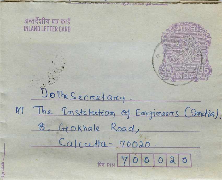 Cover Aerogramme Lettre Aerogramme Inde India 