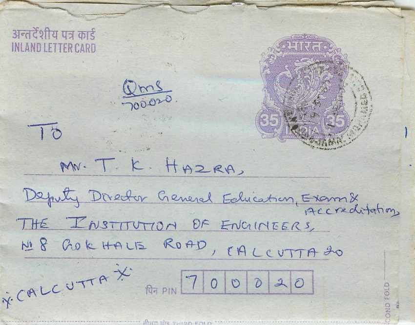 Cover Aerogramme Lettre Aerogramme Inde India 