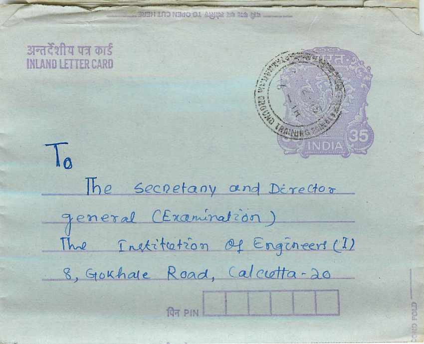 Cover Aerogramme Lettre Aerogramme Inde India 