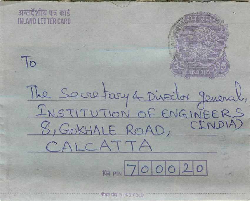 Cover Aerogramme Lettre Aerogramme Inde India 