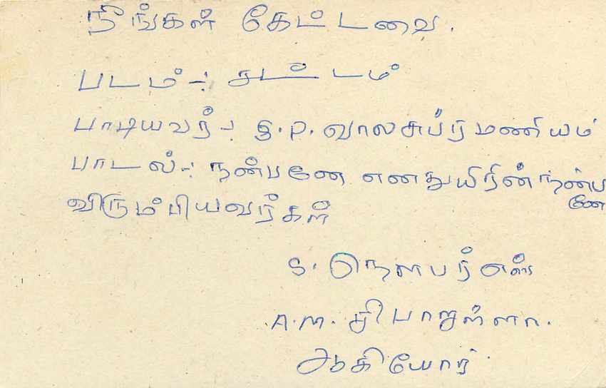 Sri Lanka — Ansichtskarte mit 75-Cent-Briefmarke — Verlag Sri Lanka Post — Rückseite