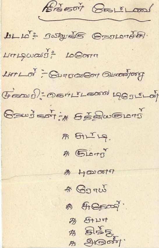 Postkarte Sri Lanka — Sri Lanka Postkarte — Verlag Sri Lanka, Seriennummer nicht sichtbar — Rückseite
