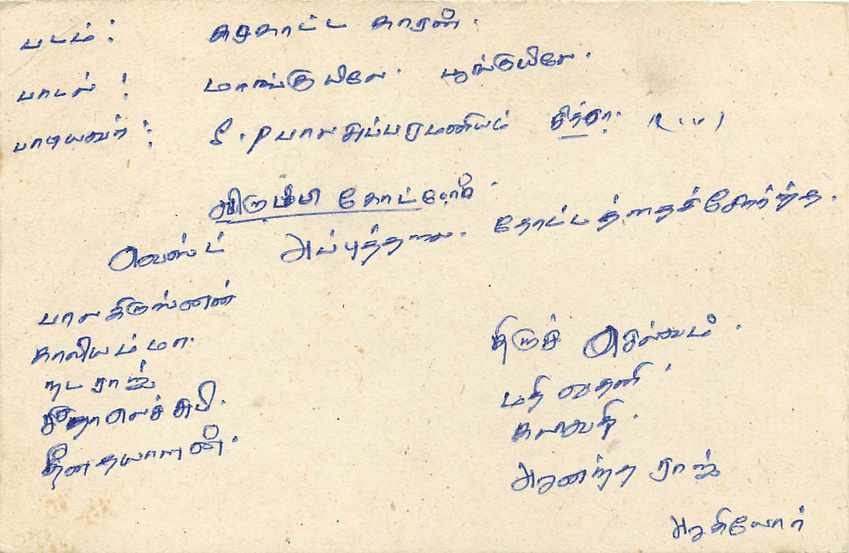 Sri Lanka — carte postale avec timbre de 75 cents — éditeur inconnu — Rückseite