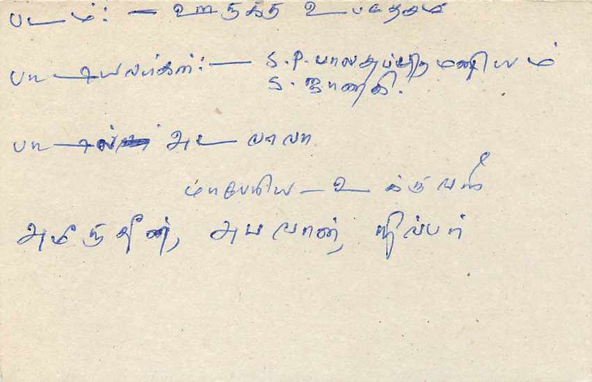 Sri Lanka — Ansichtskarte mit 75-Cent-Stempel — unbekannter Verlag — Rückseite