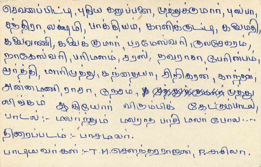 Sri Lanka — Ansichtskarte mit 75-Cent-Stempel — unbekannter Verlag — Rückseite