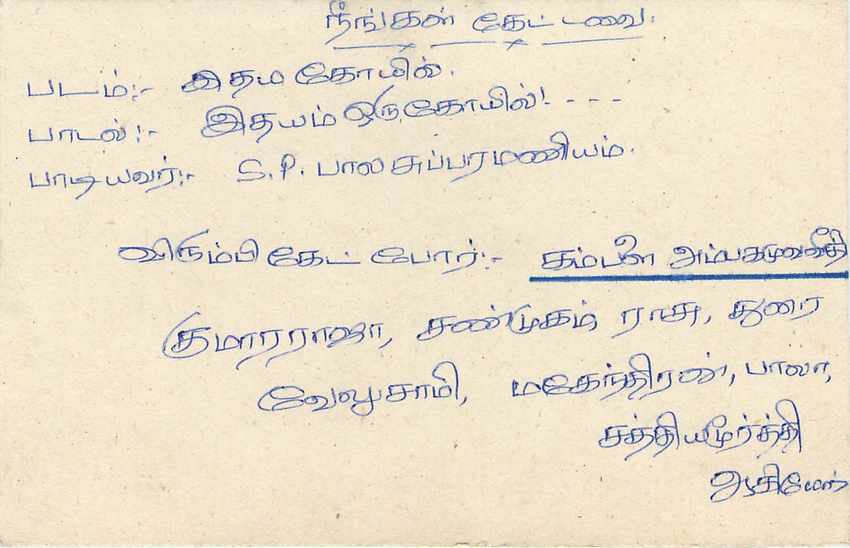 Sri Lanka — Ansichtskarte mit 75-Cent-Stempel — unbekannter Verlag — Rückseite