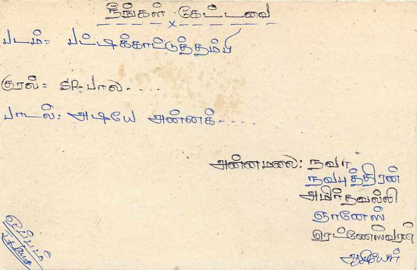 Sri Lanka — carte postale avec timbre 75 cents — éditeur Sri Lanka Post — Verso