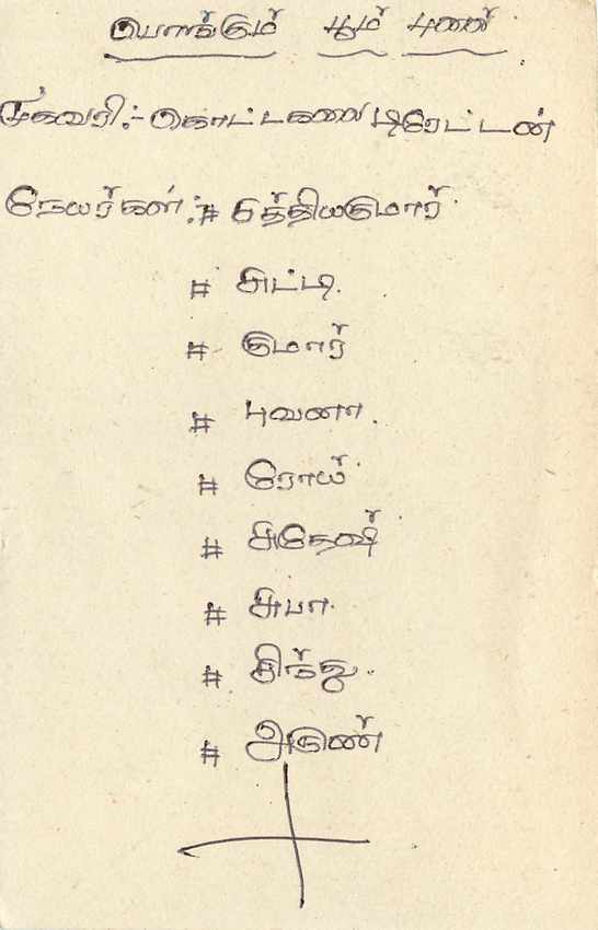 Sri Lanka — Ansichtskarte mit 75-Cent-Stempel — unbekannter Verleger — Rückseite