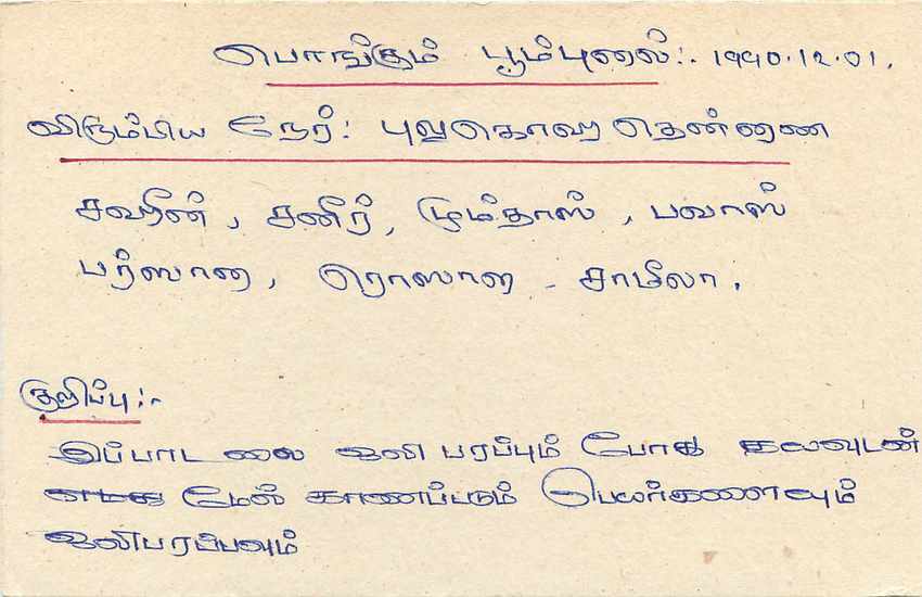 Colombo — carte postale sri-lankaise avec timbre 75 cents — éditeur Sri Lanka Post — Verso