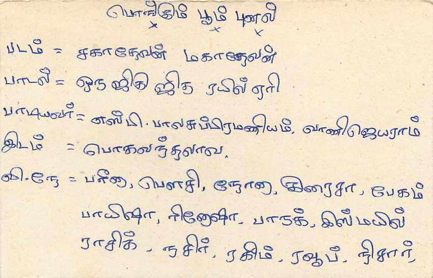 Carte postale de Sri Lanka — texte en tamoul — timbre 75 cents — oblitération Bogawantalawa — Verso