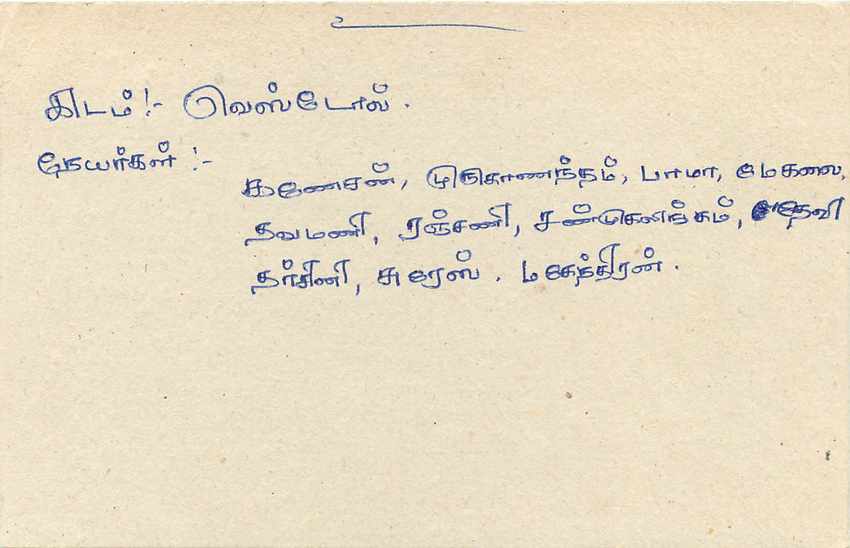 Sri Lanka — carte postale avec timbre de 75 cents — éditeur inconnu — Verso