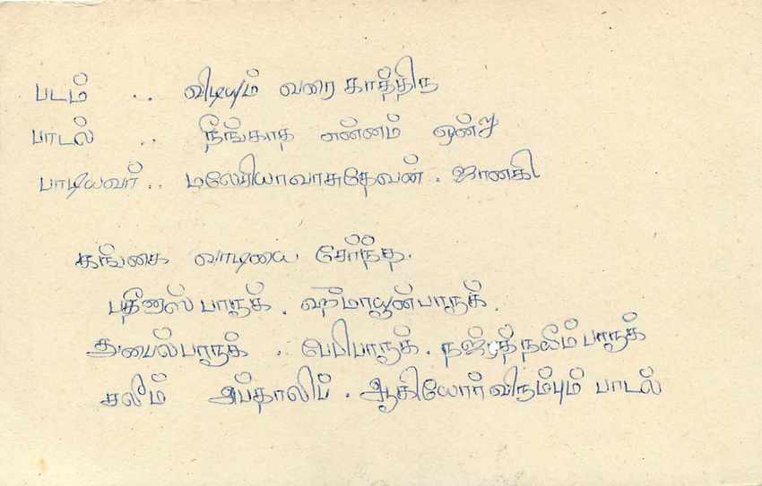 Carte postale Sri Lanka — texte en tamoul — timbre 75 cents — Verso